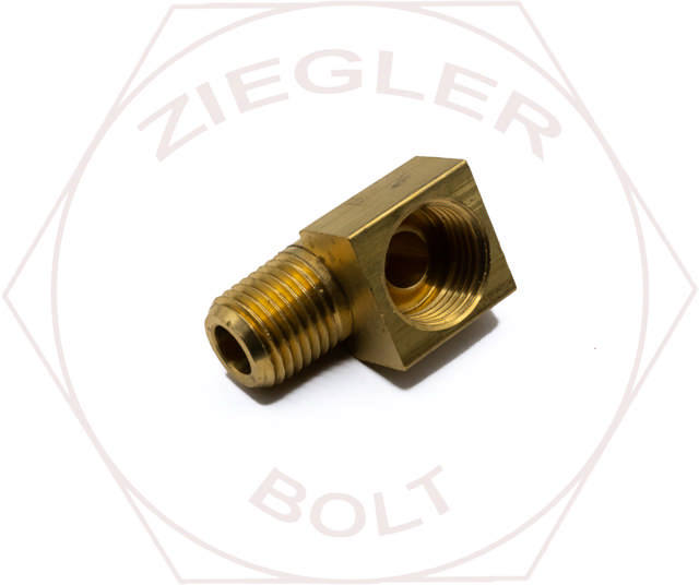 5/16T X 1/4P INVERTED FLARE MALE ELBOW BRASS