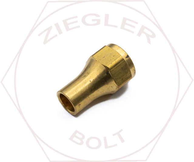 3/8 TUBE LONG NUT 45° INVERTED FLARE BRASS