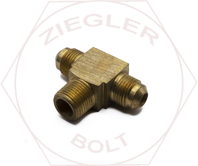 3/8T X 1/4P SAE 45° FLARE MALE BRANCH TEE BRASS