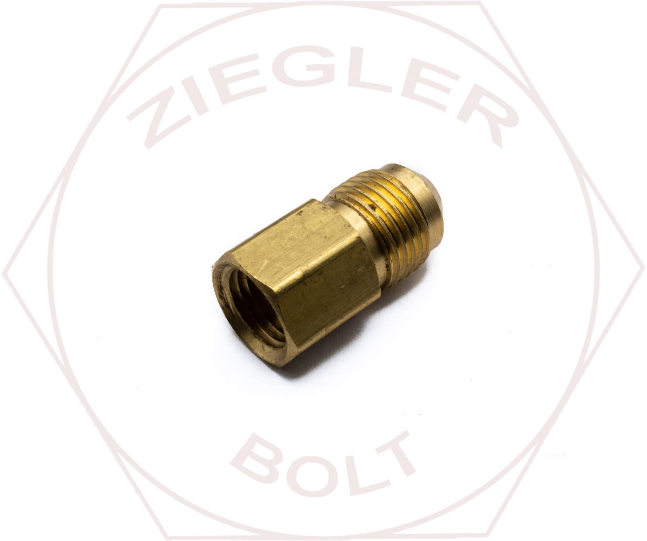 3/8T X 1/4P SAE 45° FLARE FEMALE CONNECTOR BRASS