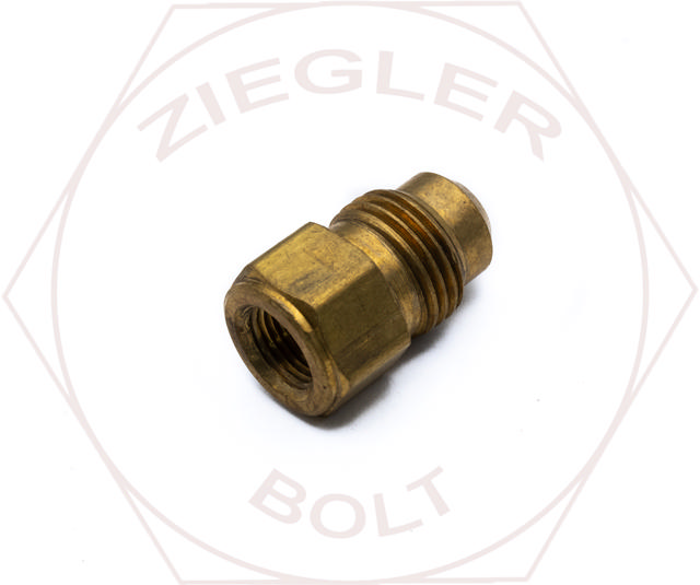3/8T X 1/8P SAE 45° FLARE FEMALE CONNECTOR BRASS