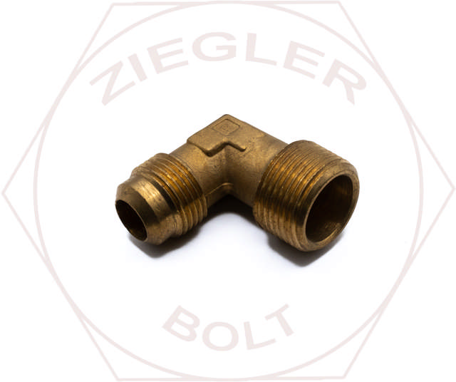 5/8T X 3/4 45° FLARE 90° MALE ELBOW BRASS