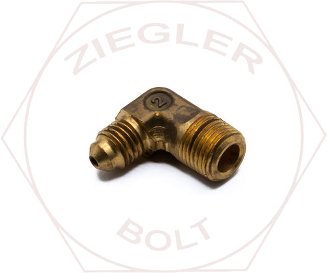 1/8T X 1/8 45° FLARE 90° MALE ELBOW BRASS