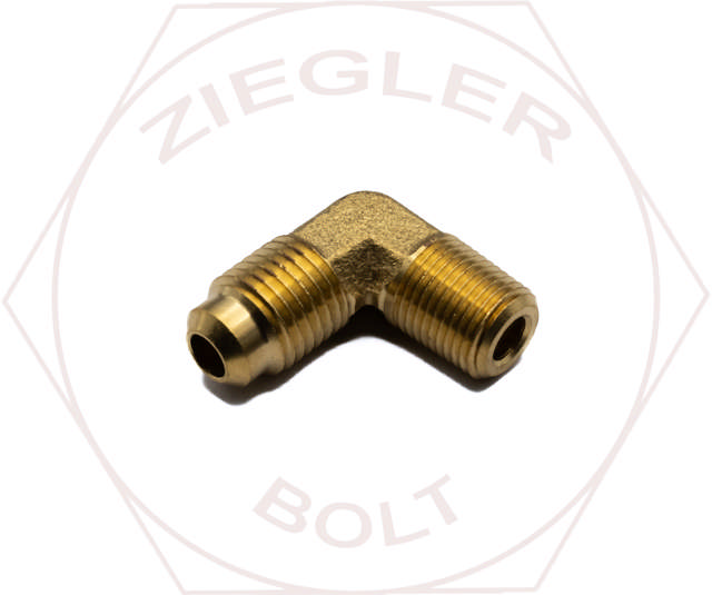 1/4T X 1/8 45° FLARE 90° MALE ELBOW BRASS
