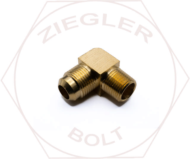 1/2T X 3/8 45° FLARE 90° MALE ELBOW BRASS