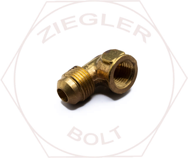 3/8T X 1/4P SAE 45° FLARE FEMALE ELBOW BRASS