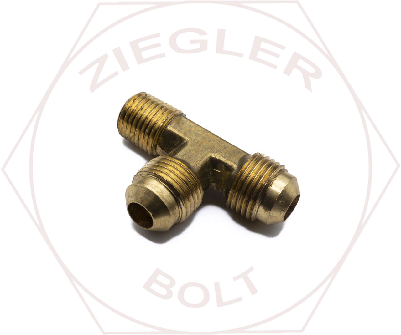 3/8T X 1/4P SAE 45° FLARE MALE RUN TEES BRASS