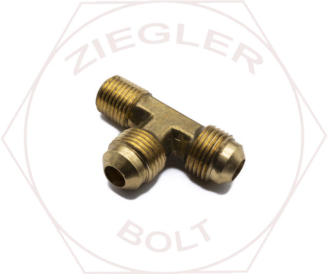3/8T X 1/4P SAE 45° FLARE MALE RUN TEES BRASS