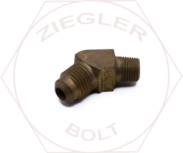 5/16T X 1/8 45° FLARE 45° MALE ELBOW BRASS