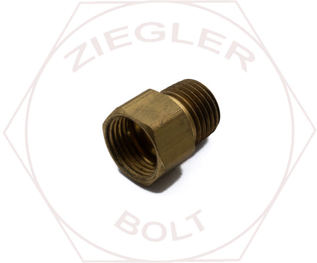 3/8T X 1/4P THREADED SLEEVE MALE CONNECTOR BRASS