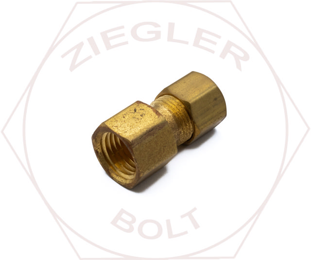 5/16T X 1/4P COMPRESSION FEMALE CONNECTOR BRASS