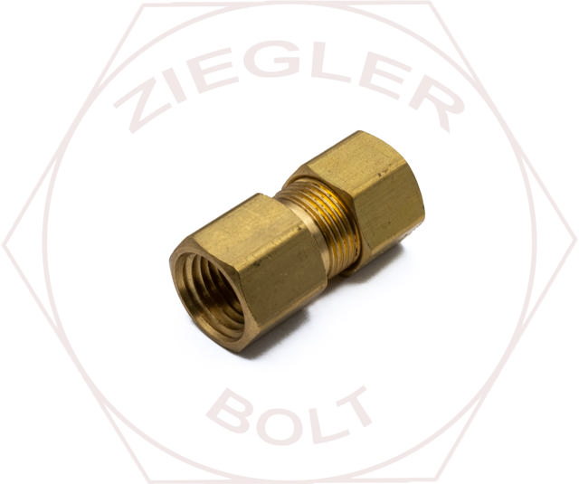 3/8T X 1/4P COMPRESSION FEMALE CONNECTOR BRASS