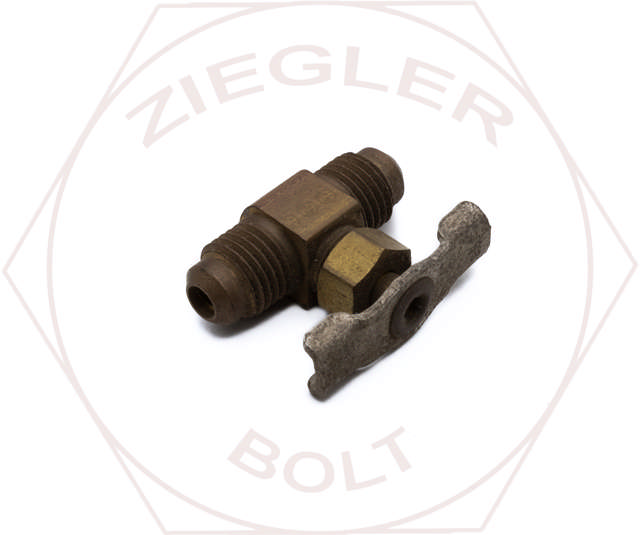 1/4 SAE DOUBLE SHUTOFF VALVE BRASS(STEEL HANDLE)