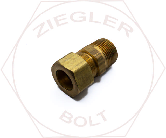 3/4T X 3/4P COMPRESSION MALE CONNECTOR BRASS