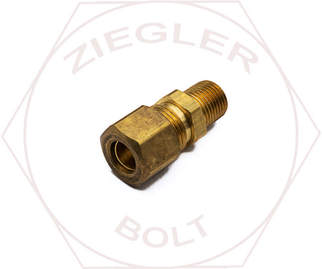 5/16T X 1/8P COMPRESSION MALE CONNECTOR BRASS