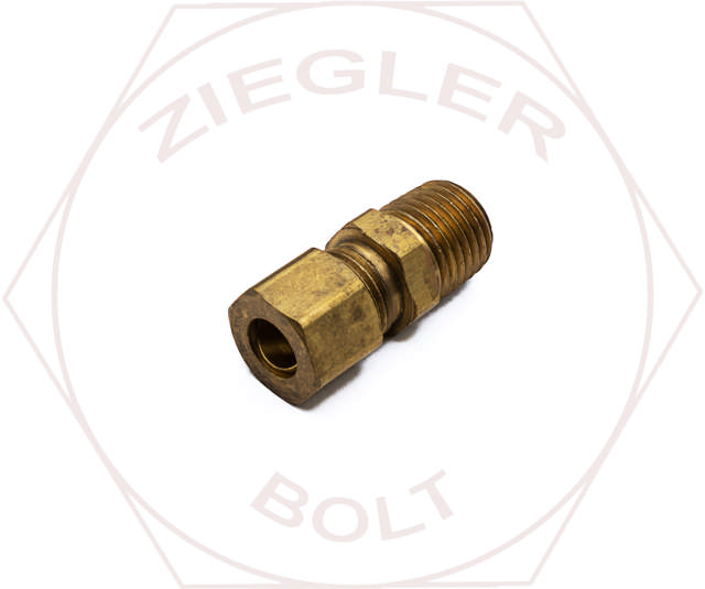 5/16T X 1/4P COMPRESSION MALE CONNECTOR BRASS
