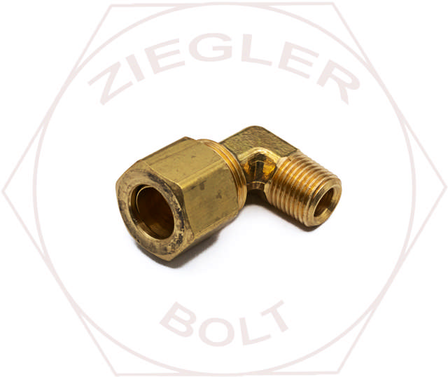 3/8T X 1/8P COMPRESSION MALE ELBOW BRASS