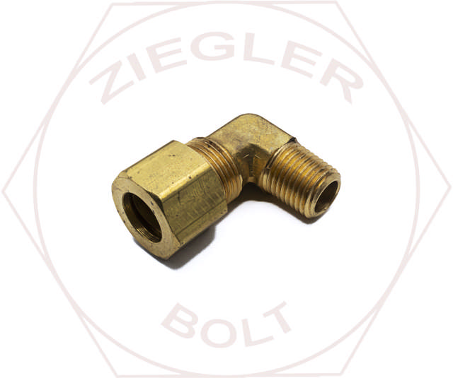 1/2T X 1/4P COMPRESSION MALE ELBOW BRASS