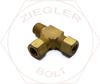 3/8T X 1/4P COMPRESSION MALE RUN TEE BRASS