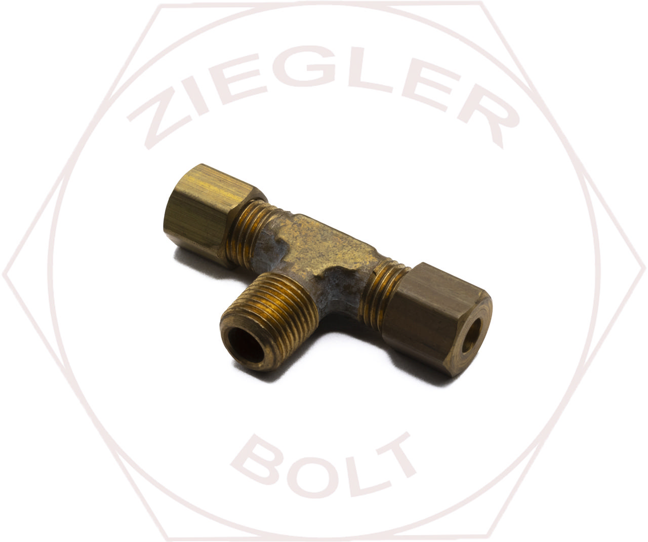 3/16T X 1/8P COMPRESSION MALE BRANCH TEE BRASS