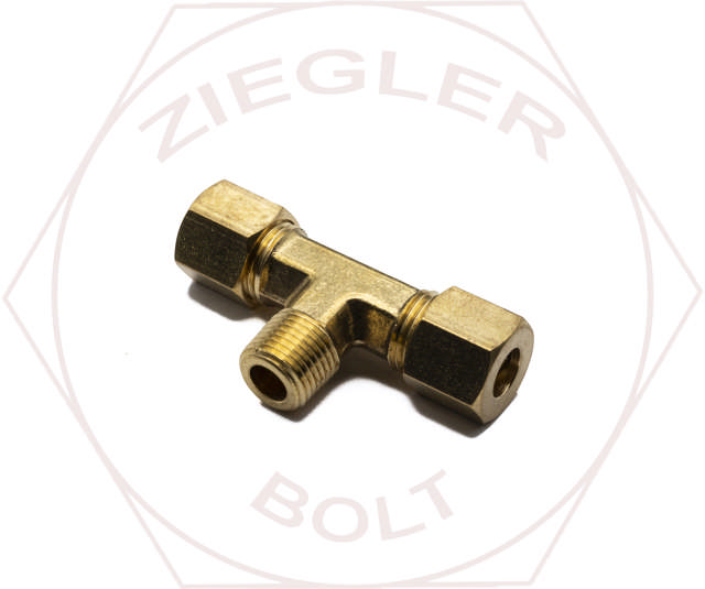 1/4T X 1/8P COMPRESSION MALE BRANCH TEE BRASS