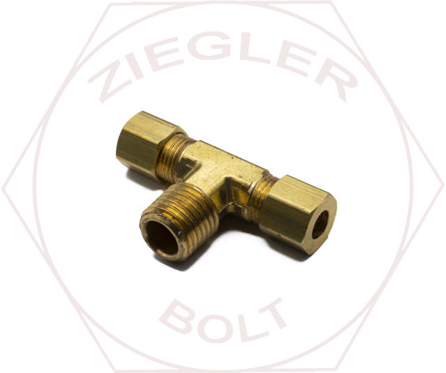 1/4T X 1/4P COMPRESSION MALE BRANCH TEE BRASS