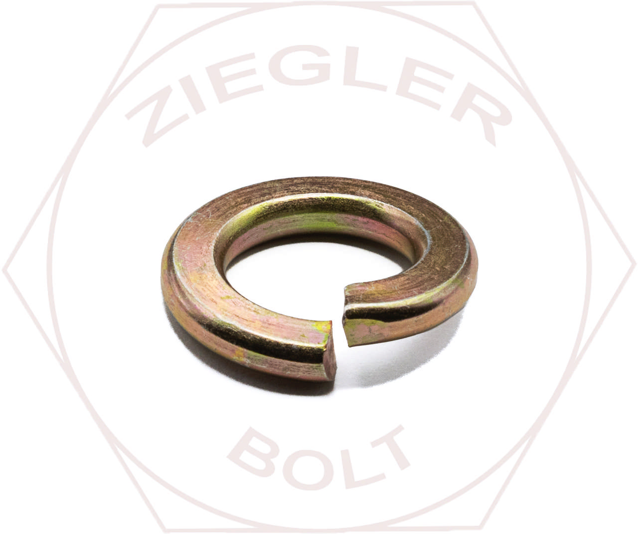 1/4 SPLIT LOCK WASHER GR 8 ZINC/YELLOW