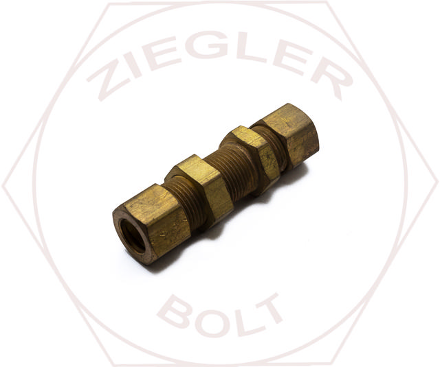 3/8T COMPRESSION BULKHEAD UNIONS BRASS