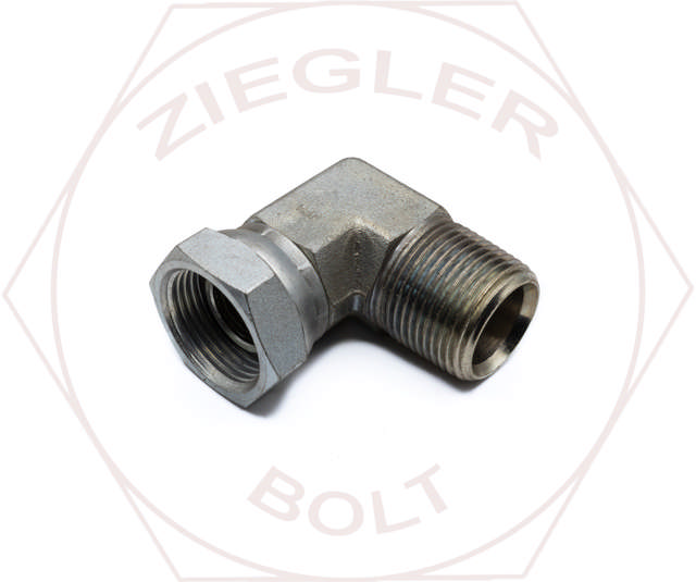3/4-14 X 3/4-14 STEEL 90° SWIVEL ADAPTER ELBOW