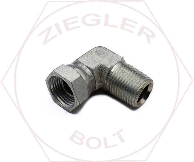 1/2-14 X 1/2-14 STEEL 90° SWIVEL ADAPTER ELBOW
