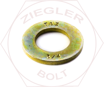 Picture of 1 SAE FLAT WASHER THRU-HARD ZINC/YELLOW