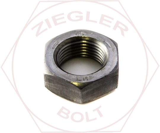 Picture of 1-1/8-12 LEFT HAND HEX JAM NUT FINE THRD GR 5 PLN