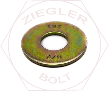 Picture of 1-3/8 USS FLAT WASHER THRU-HARD ZINC/YELLOW